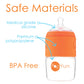 PopYum 5oz Anti-Colic Baby Bottle for Breast and Formula Feeding, Orange, #1 Slow Flow Nipple