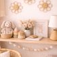 Sweet Bloom Rattan Flower Wall Art – Cute Boho Nursery & Girls Room Decor