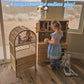 Montessori-Style Rattan Play Kitchen | Natural Pretend Play Station with Storage