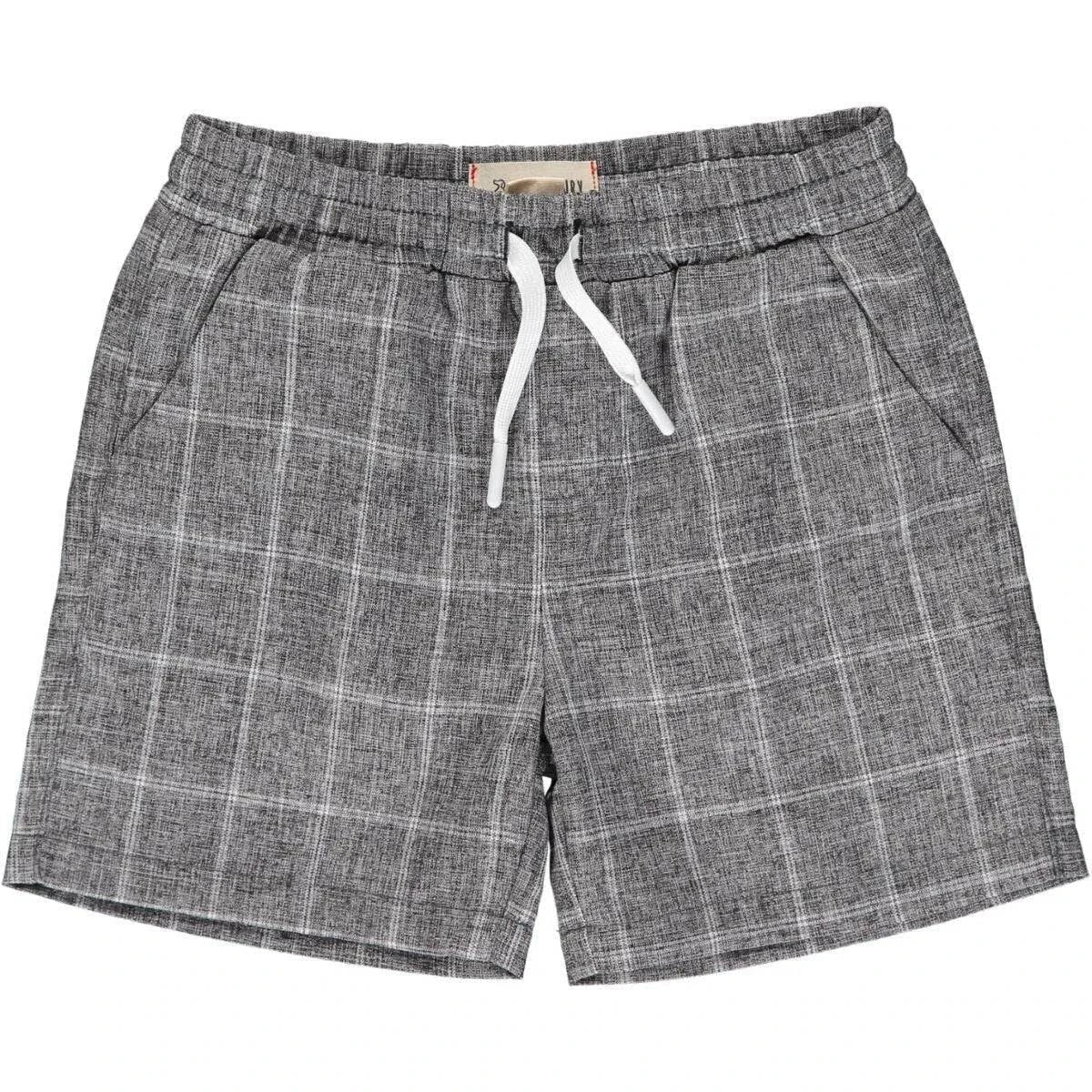 Black Grid Swim Shorts