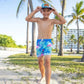 Blueberry Bay - Indigo Flamingo Swim Trunks