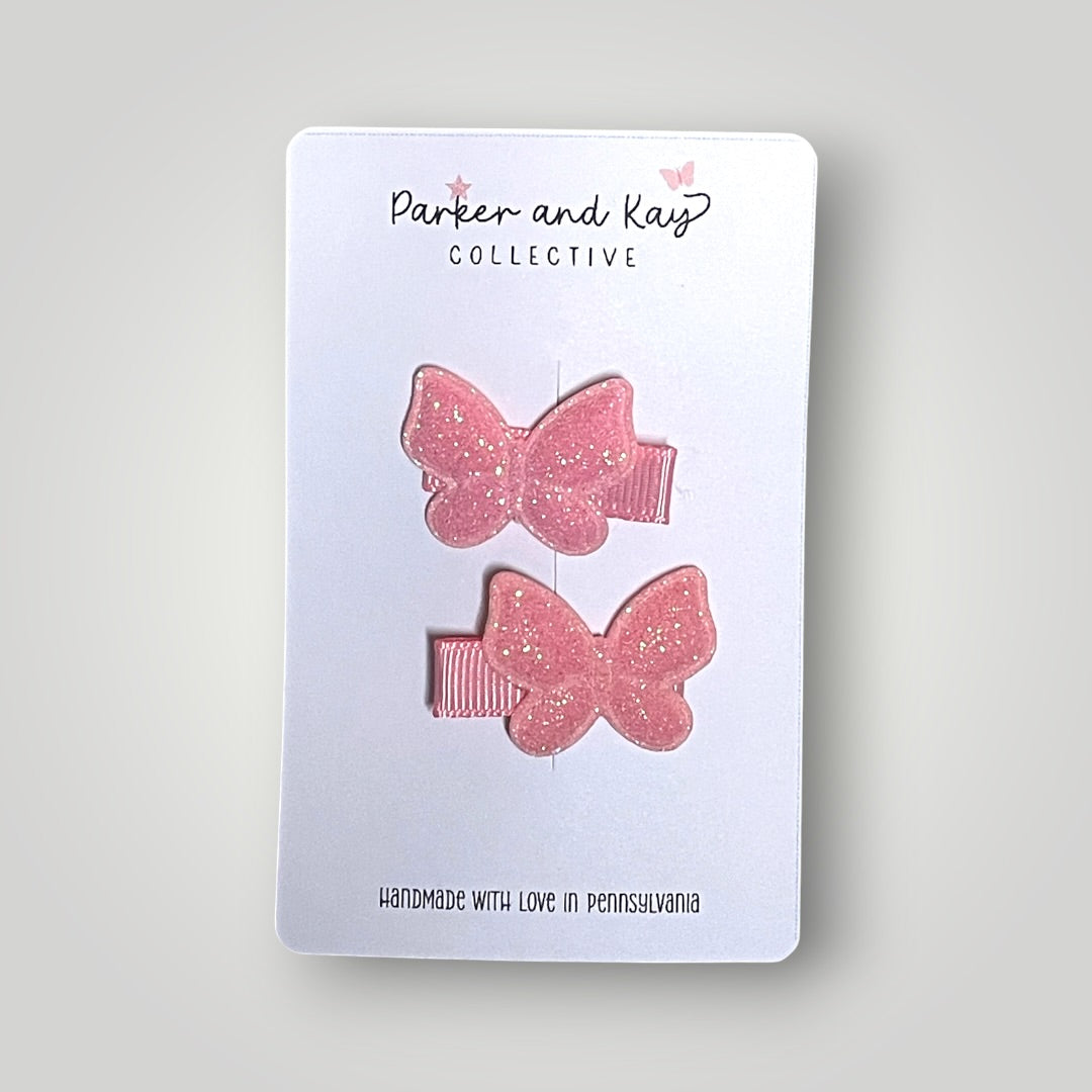 Sparkling Butterfly Clips
