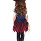 2 Pc.Caribbean Pirate, Gold Trimmed Dress With Belt And Pirate Hat Xs Multicolor