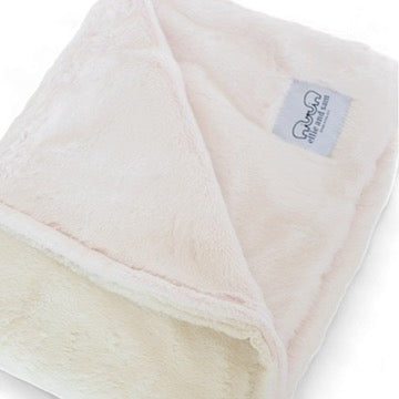 Luxury Duo Baby Blanket in Luxe Plush, Pink - Ivory