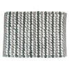 Dii Gray Striped Microfiber Bath Mat