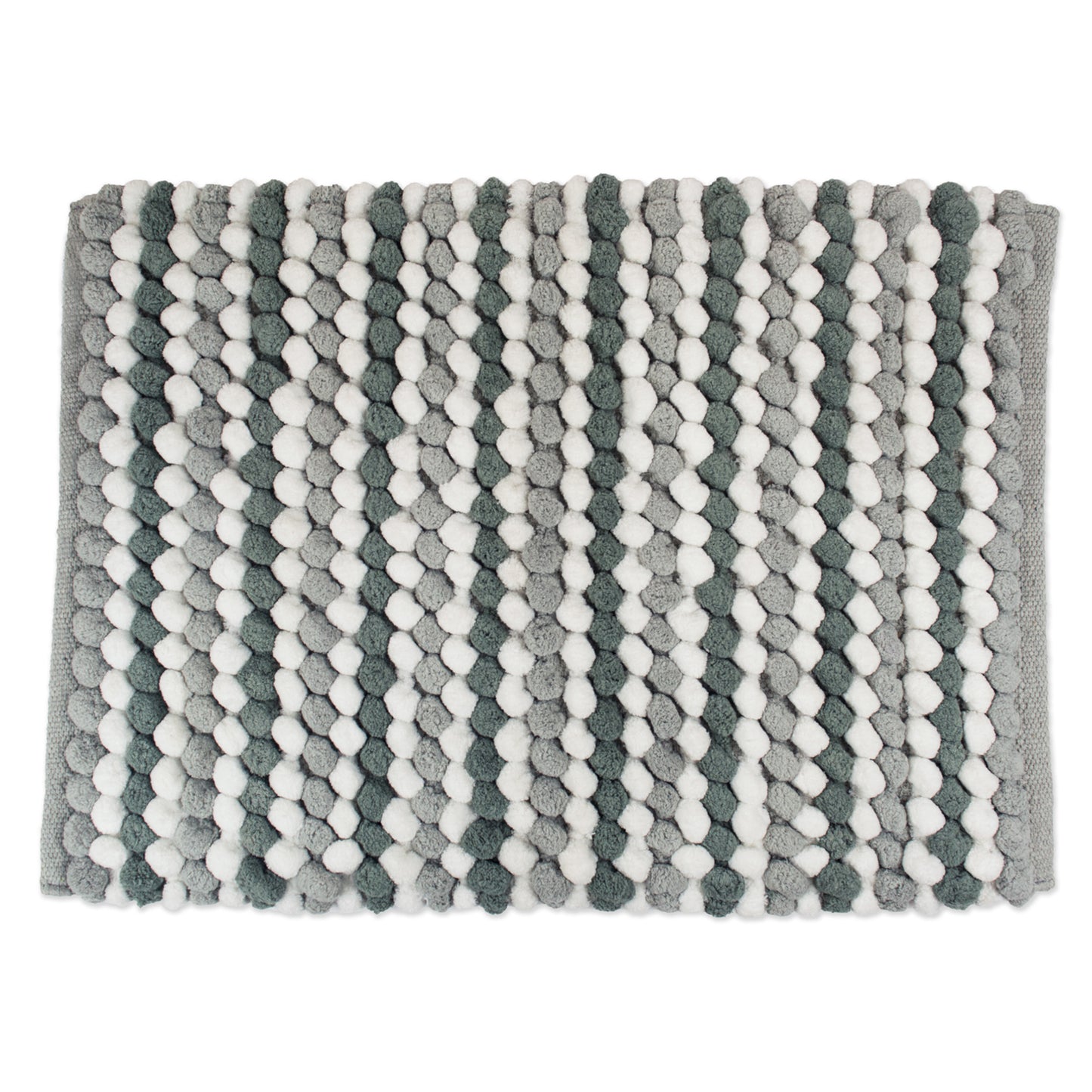 Dii Gray Striped Microfiber Bath Mat