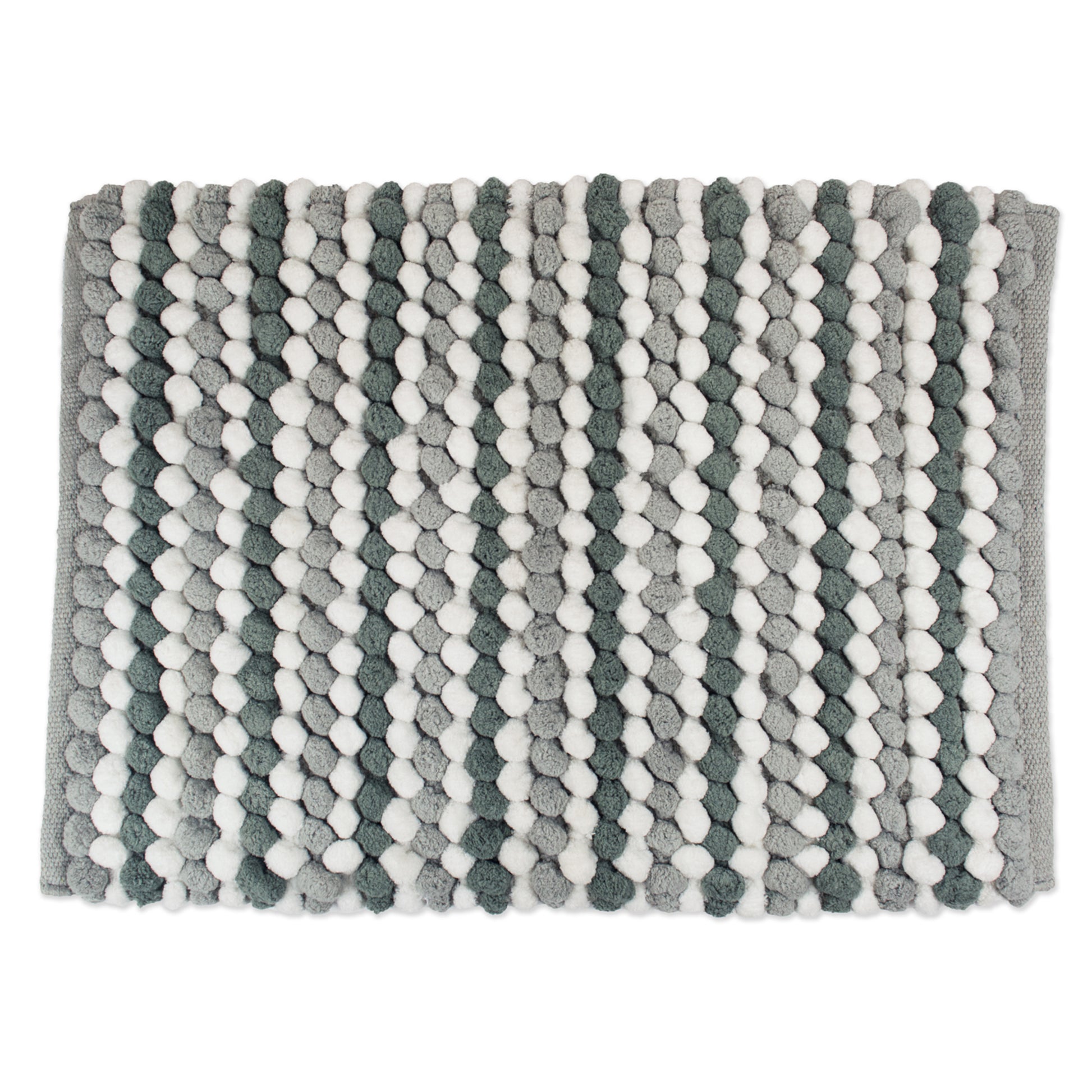 Dii Gray Striped Microfiber Bath Mat
