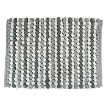 Dii Gray Striped Microfiber Bath Mat