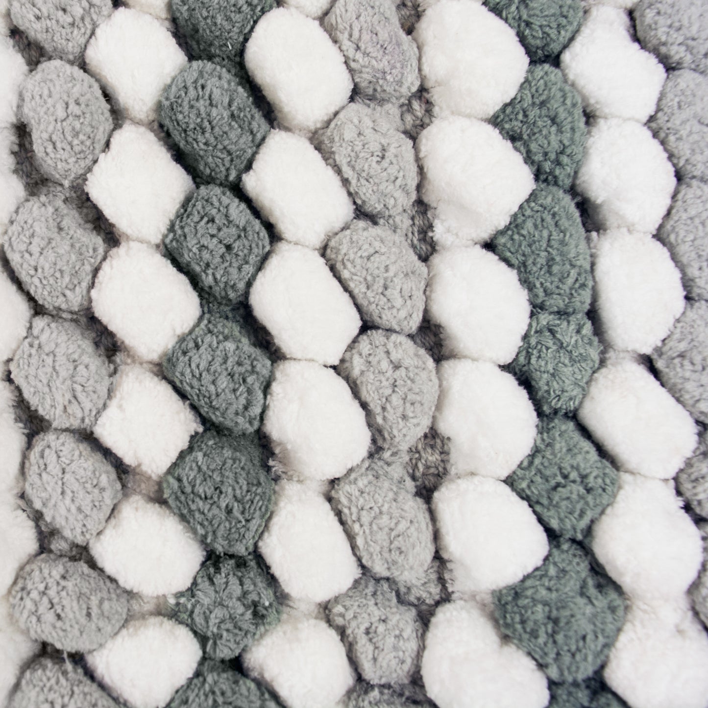 Dii Gray Striped Microfiber Bath Mat