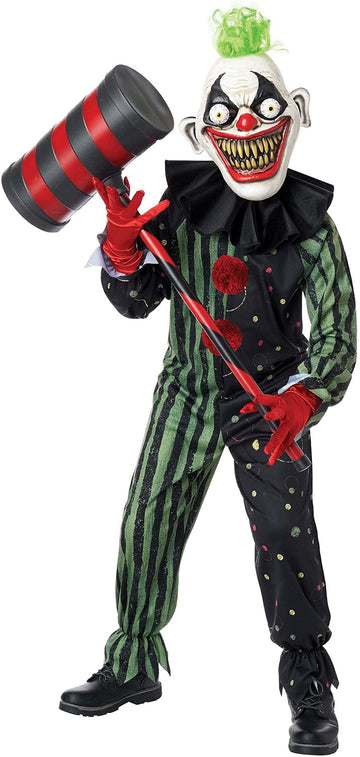 crazy Eyed clown child costume  Large