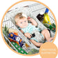 Baby Shopping Cart Hammock | Gray/Aqua