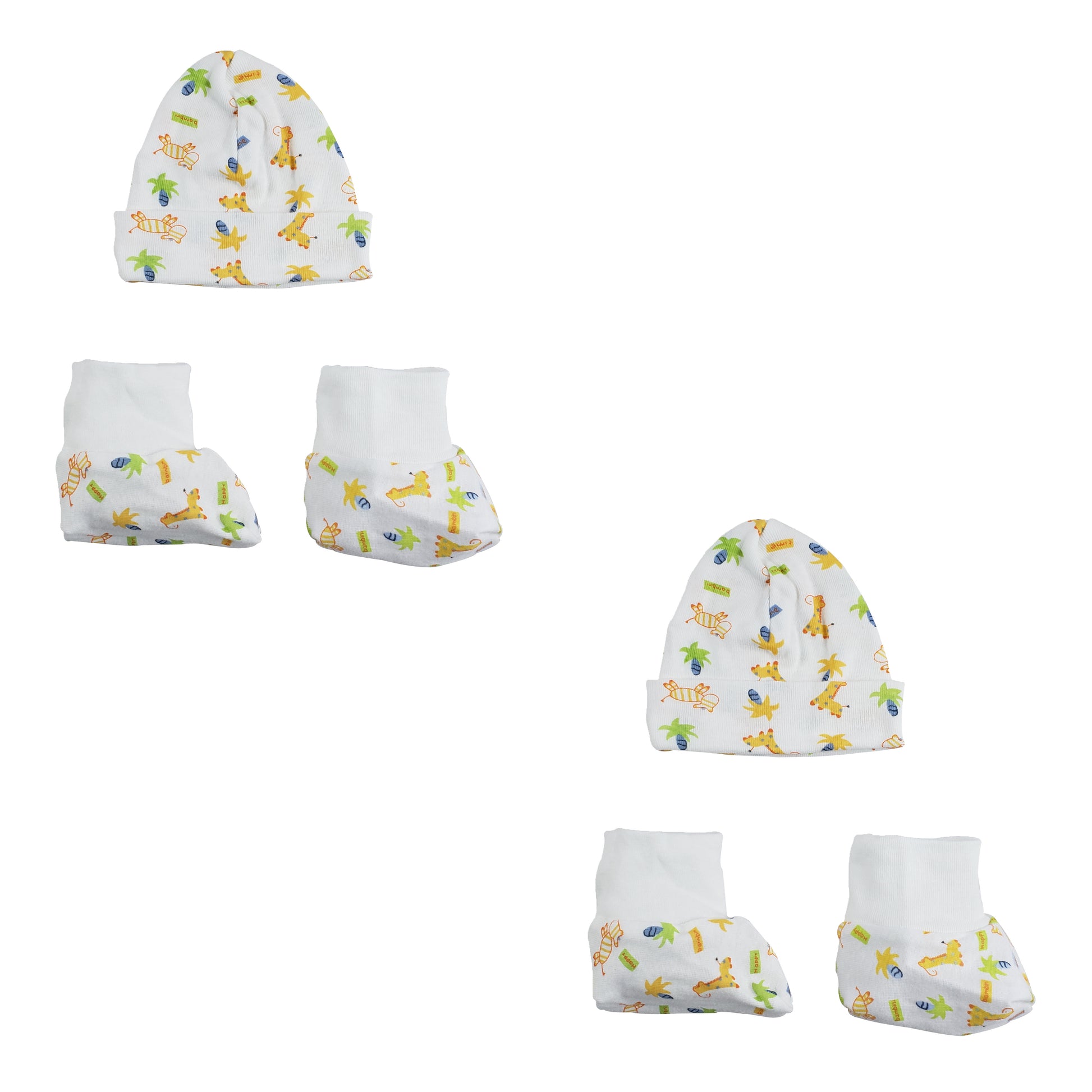 Caps, Booties  4 Pc Set   Newborn