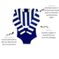 Capri Bowtie Rashguard - Navy stripes