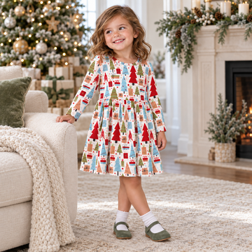 Christmas Merry Girl's Soft Bamboo Dress