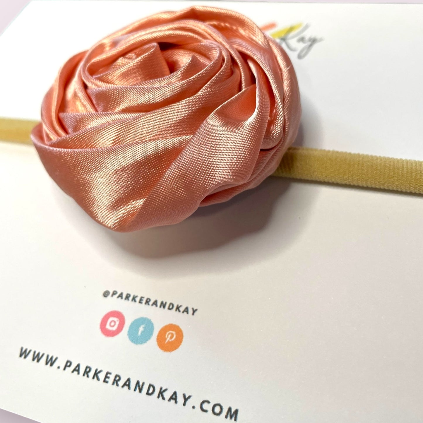 Satin Rose Baby Headband