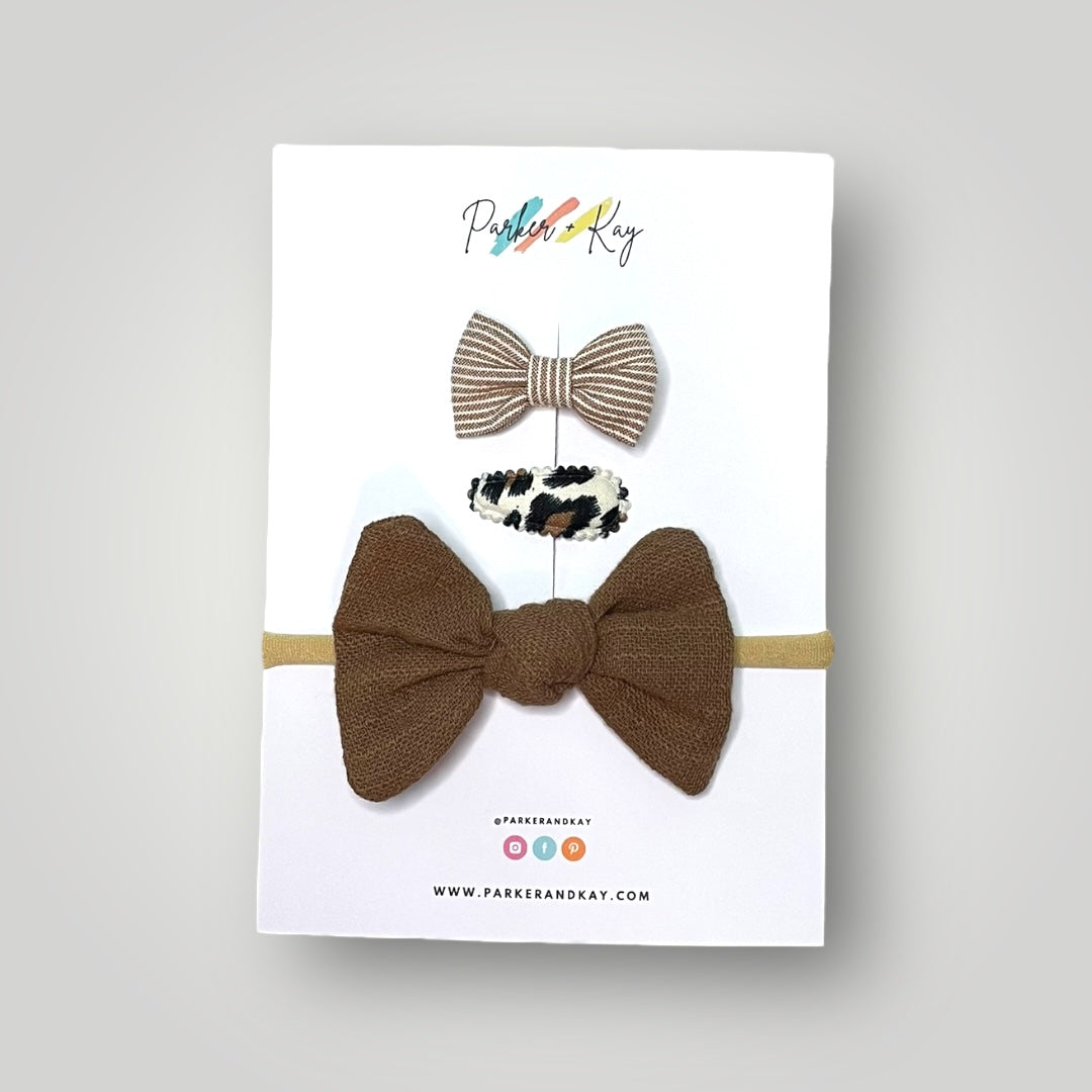 Baby 3-Piece Knot Bow Variety Set
