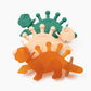 Dibly Amber - Baltic Amber & Natural Rubber Dinosaur Teether with Toothbrush Tail