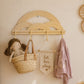 Montessori Rainbow Wall Hanger  |  Rattan Wall Rack | Boho Nursery Wall Hooks for Kids