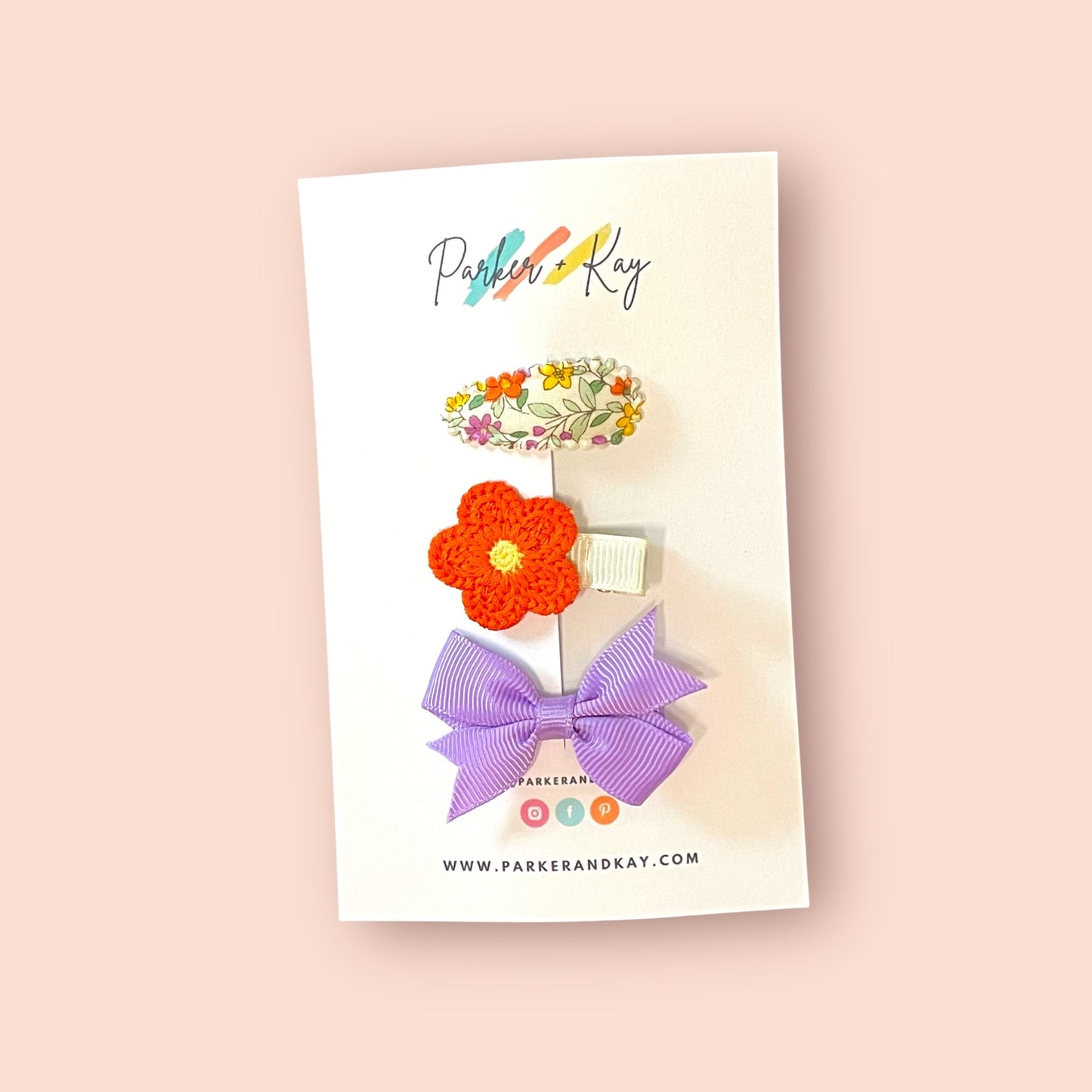 Baby 3-Piece Hair Clips Variety Set