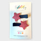 Gingham Stars Hair Clips
