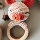 Farm Baby Shower Gift- Pig Rattle
