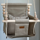 Organic Cotton Indoor High Back Baby & Toddler Swing-Sand