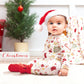 Bamboo Holiday Baby Zip Romper – Christmas One-Piece Pajamas