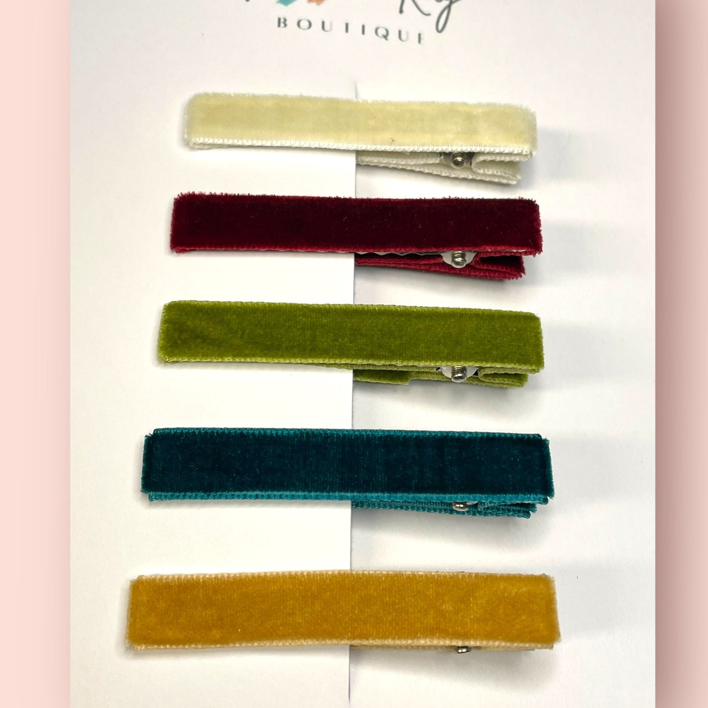 Velvet Bar Clip Set