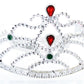 Silver Costume Tiara With Colored Stones Child