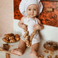Baby Chef Apron Hat for Kids Costumes  Chef Baby  Cook Costume Baby Photography Prop 2pcs/set