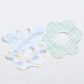 5Pcs/Lot Baby Bibs Waterproof Round 360 Degree Rotation Saliva Towel Infant Feeding Apron Newborn Stuff Wholesale