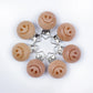 10Pcs/Lot Wooden Pacifier Clip Beech Pacifier Clips Chewable Teething Diy Dummy Clip Chains Baby Teether Nursing Accessories