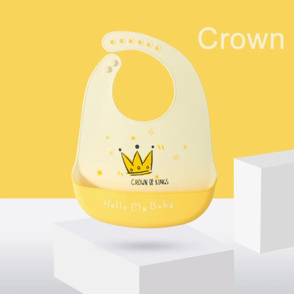 Silicone Babi Bib Waterproof Saliva Dripping Banana Bibs Cartoon Newborn Feeding Soft Edible Aprons Baby Adjustable Burp Scarf