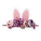 Easter Day Baby Headband Rabbit Ear Newborn Photography Props Boy Girl Nylon Hair Bands Artificial Flower Festival Headwrap