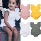 Citgeett Summer Newborn Baby Girl Bodysuit Ruffle Sleeveless Cute Solid Jumpsuit 4 Colors rUFFLE solid Fashion Outfits Sunsuit