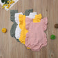 Citgeett Summer Newborn Baby Girl Bodysuit Ruffle Sleeveless Cute Solid Jumpsuit 4 Colors rUFFLE solid Fashion Outfits Sunsuit