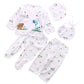 0-3M Newborn Baby Unisex Clothes Underwear Animal Print Shirt and Pants 2PCS Boys Girls Cotton Soft