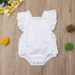 Citgeett Summer Newborn Baby Girl Bodysuit Ruffle Sleeveless Cute Solid Jumpsuit 4 Colors rUFFLE solid Fashion Outfits Sunsuit