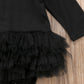2018 Brand New Newborn Toddler Infant Baby Girl Romper Tutu Dress Jumpsuit Longsleeve Clothes Headband Solid Outfit Wholesale