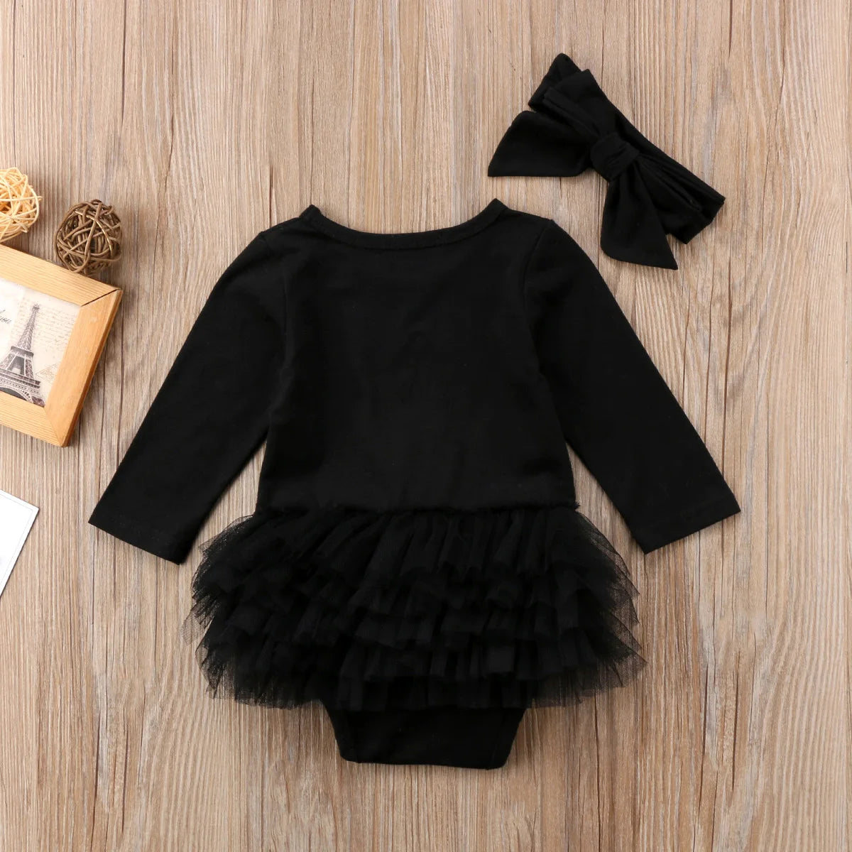 2018 Brand New Newborn Toddler Infant Baby Girl Romper Tutu Dress Jumpsuit Longsleeve Clothes Headband Solid Outfit Wholesale