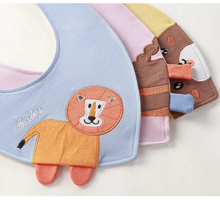 Cartoon Baby Bibs Soft Newborn Feeding Towel Cotton Cloths Baby Girls Boys Bandana Bib Newborn Saliva Towel Burp Cloths