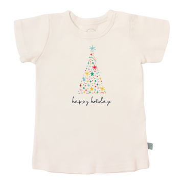 graphic tee | happy holidays tree