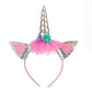 Girls Boys Birthday Unicorn Party Decor Rainbow Unicornio Wings Headband Kids Cosplay Supplies Boy Girls Baby Shower Decorations