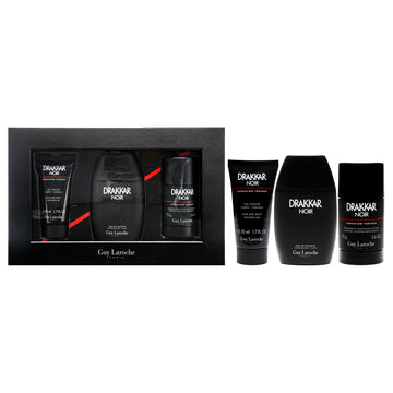 Drakkar Noir - 2021 By Guy Laroche For Men - 3 Pc Gift Set - 3.4Oz Edt Spray, 2.6Oz Deodorant Stick, 1.7Oz Shower Gel