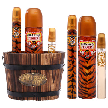 Cuba Jungle Tiger By Cuba For Women - 3 Pc Gift Set 3.3Oz Edp Spray, 1.17Oz Edp Spray, 0.5Oz Cuba Young Edp Spray