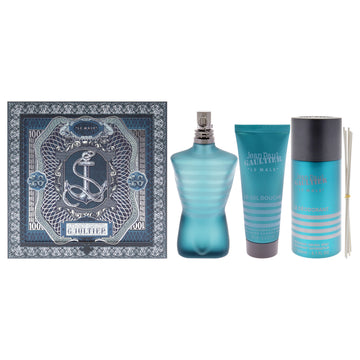 Le Male By Jean Paul Gaultier For Men - 3 Pc Gift Set 4.2Oz Edt Spray, 2.5Oz Shower Gel, 5.1Oz Deodorant Spray