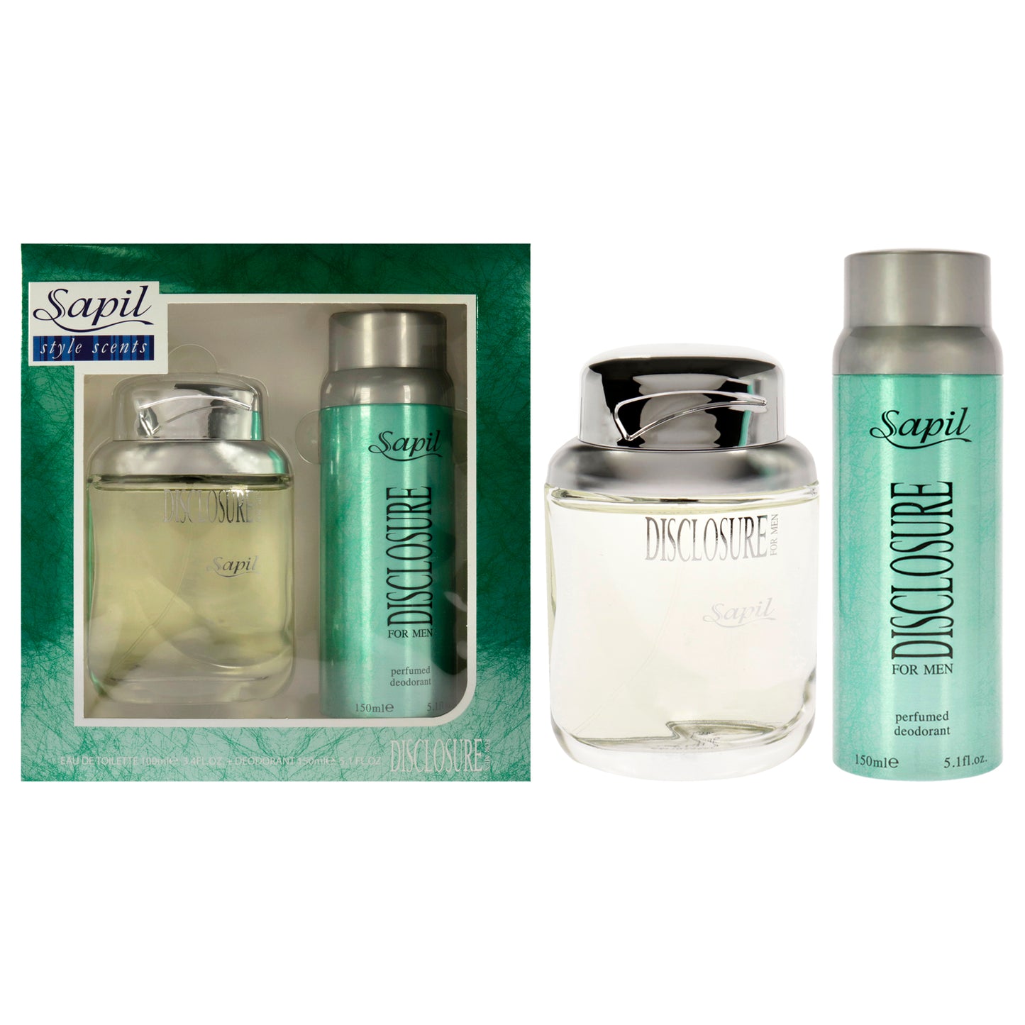 Disclosure By Sapil For Men - 2 Pc Gift Set 3.4Oz Edt Spray, 5.1Oz Deodorant Spray