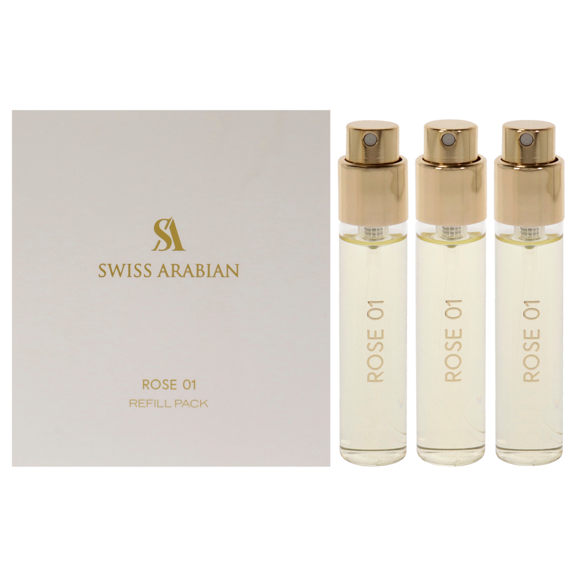 Rose 01 By Swiss Arabian For Unisex - 3 Pc Mini Gift Set 3 X 1Oz Edp Spray (Refill)