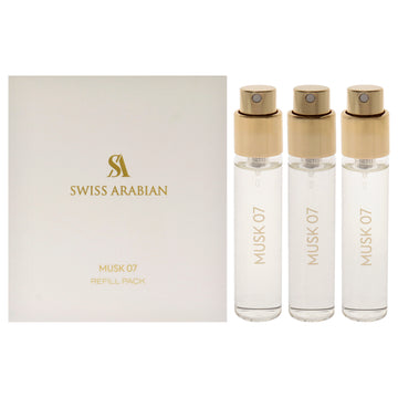 Musk 07 By Swiss Arabian For Unisex - 3 Pc Mini Gift Set 3 X 1Oz Edp Spray (Refill)