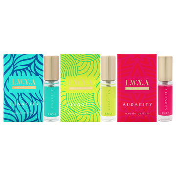 Fragrance Travel Set By Lwya For Women - 3 Pc Mini Gift Set 0.1Oz Audacity Edp Spray, 0.1Oz Tenacity Edp Spray, 0.1Oz Vivacity E